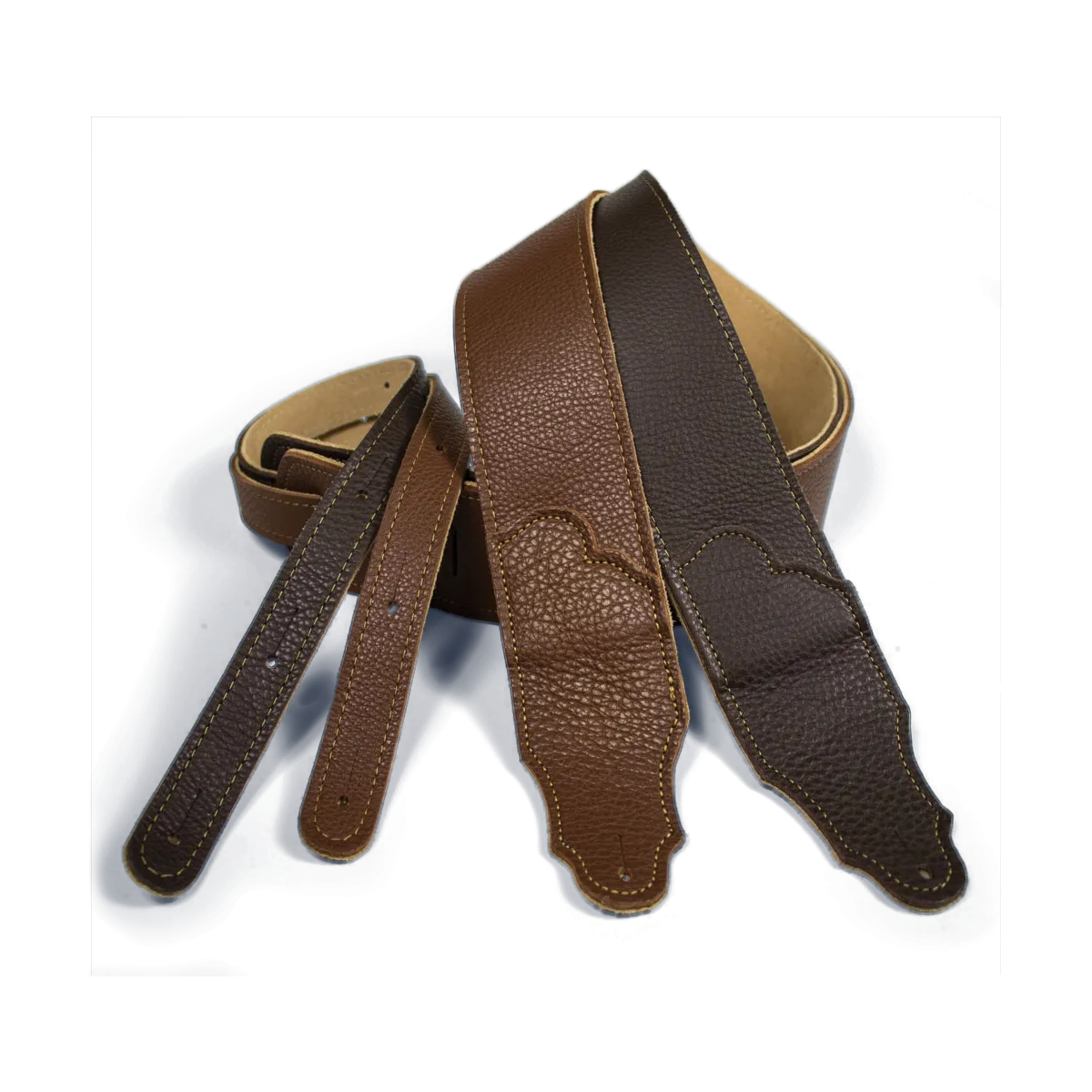 Franklin Original 2.5 Inch Chocolate Glove Leather with Gold Stitching