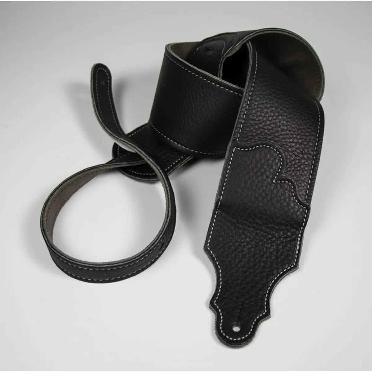 Franklin Original 3 Inch Black Glove Leather with Silver Stitching