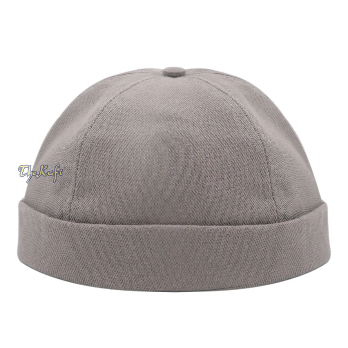 Grey Brimless Baseball Cap Adjustable Strap & Velcro