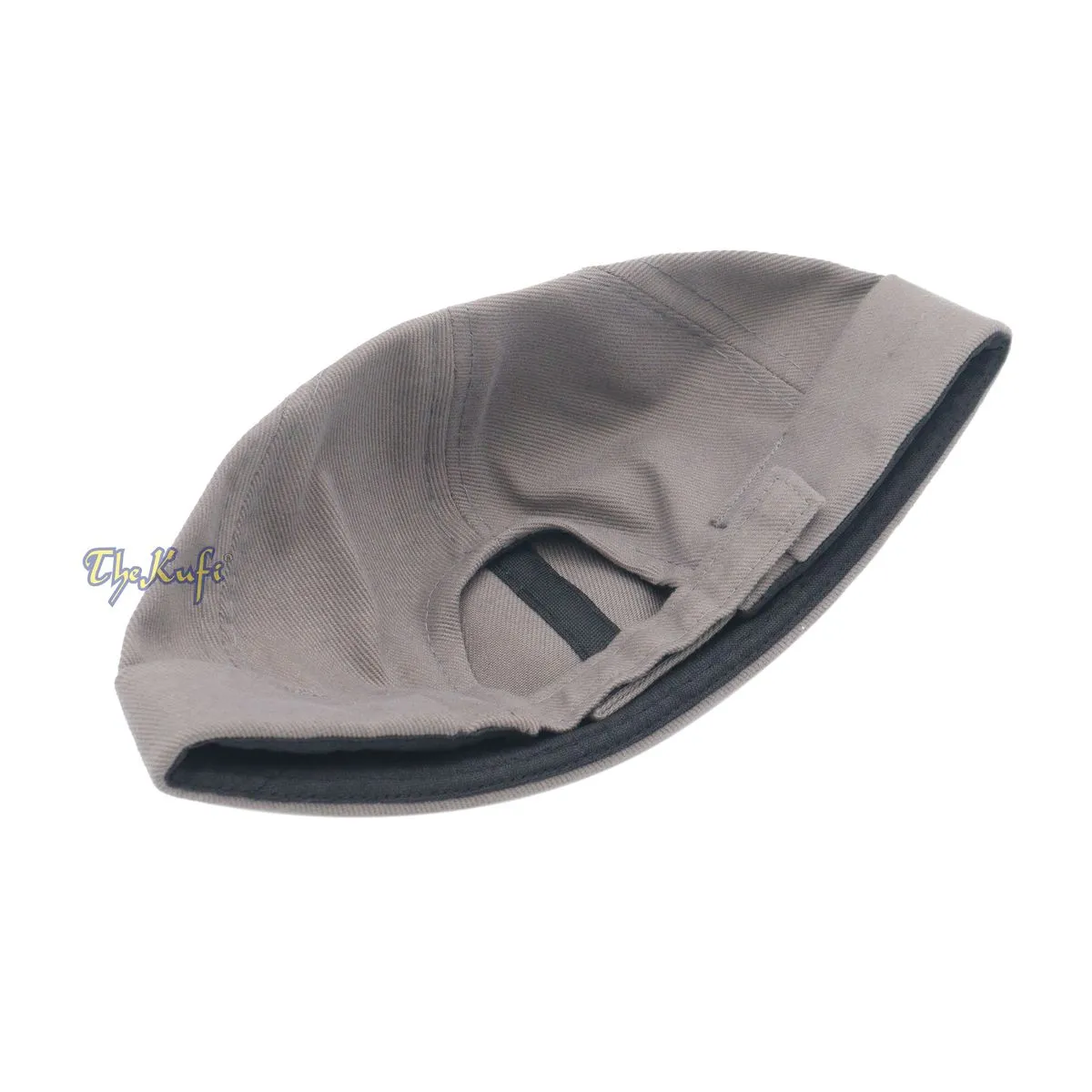 Grey Brimless Baseball Cap Adjustable Strap & Velcro