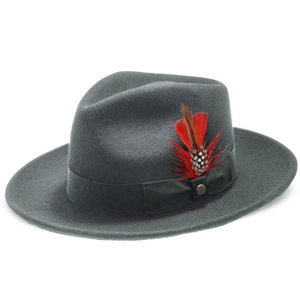 Imperial - Walrus Hats White Center Dent Wool Felt Fedora Hat
