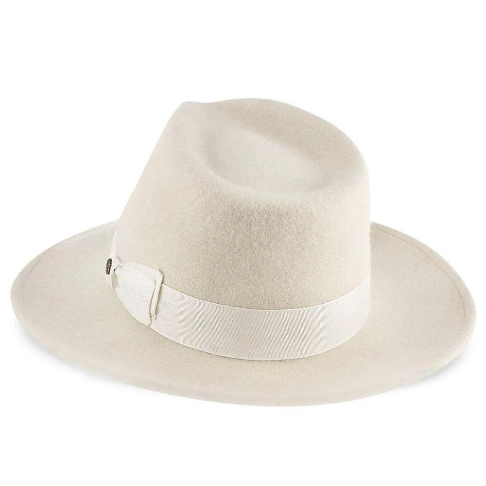 Imperial - Walrus Hats White Center Dent Wool Felt Fedora Hat