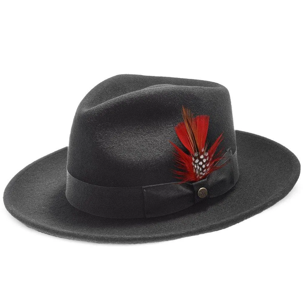 Imperial - Walrus Hats White Center Dent Wool Felt Fedora Hat