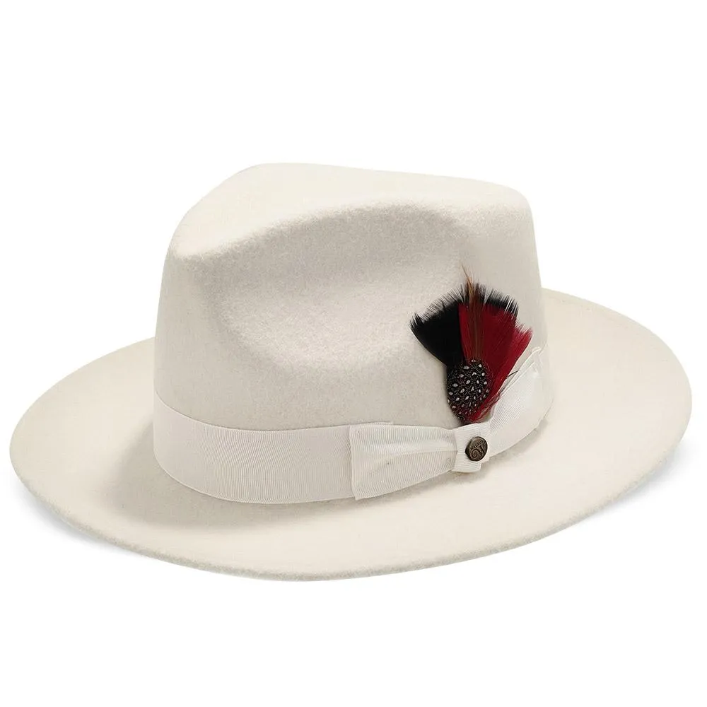 Imperial - Walrus Hats White Center Dent Wool Felt Fedora Hat