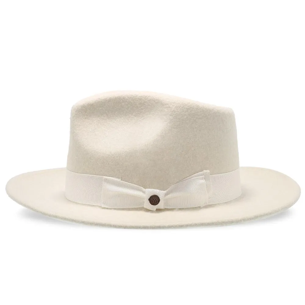Imperial - Walrus Hats White Center Dent Wool Felt Fedora Hat