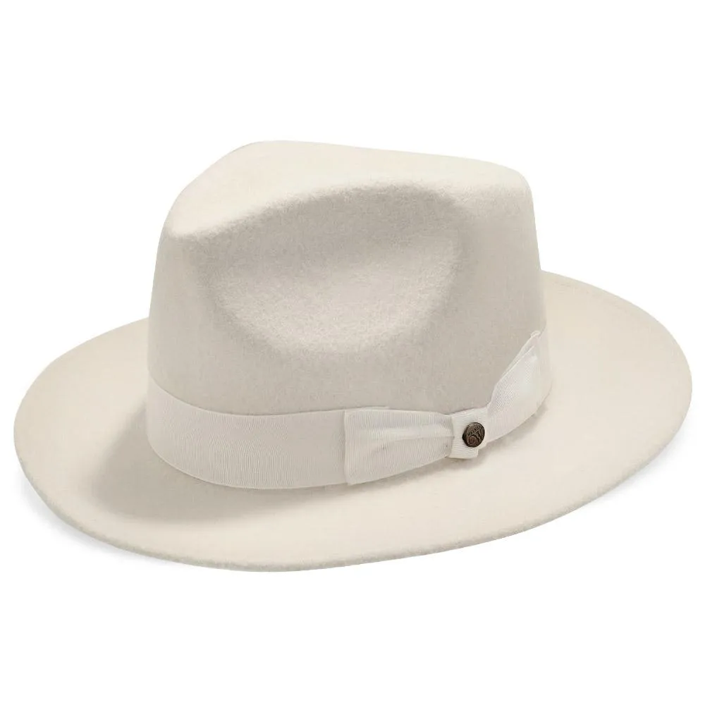 Imperial - Walrus Hats White Center Dent Wool Felt Fedora Hat