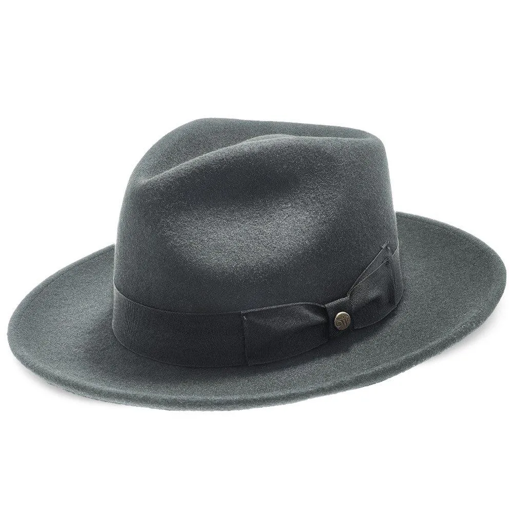 Imperial - Walrus Hats White Center Dent Wool Felt Fedora Hat