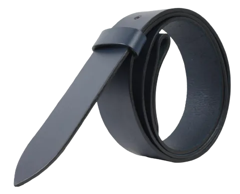 Interchangeable 1 Inch (25mm) Leather Belt Strap in Blue Chicago Screws