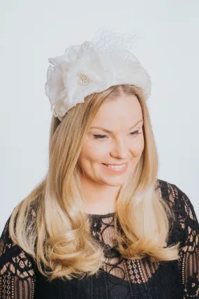 Ivory Royal Woven Dress Hairband Fascinator