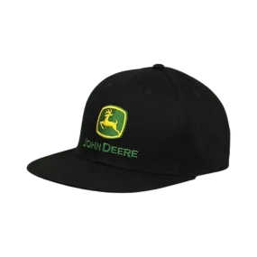 John Deere Kid's Black Cotton Twill Cap