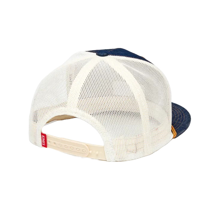 Kimes Ranch Men's Workhard Denim Blue Trucker Hat UHA0000029-DENIM