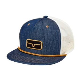 Kimes Ranch Men's Workhard Denim Blue Trucker Hat UHA0000029-DENIM