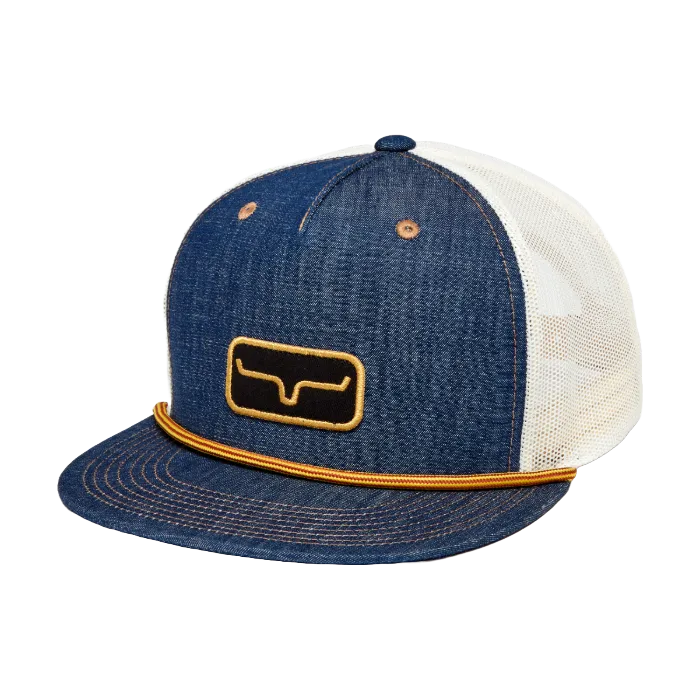 Kimes Ranch Men's Workhard Denim Blue Trucker Hat UHA0000029-DENIM