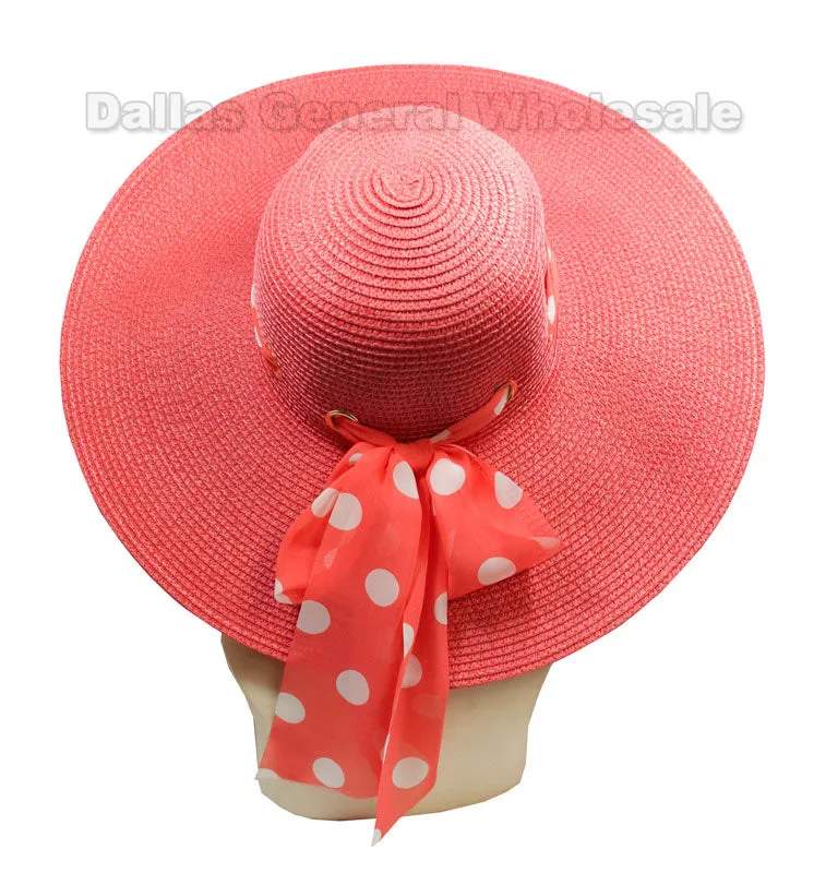 Ladies Beach Floppy Straw Hats Wholesale