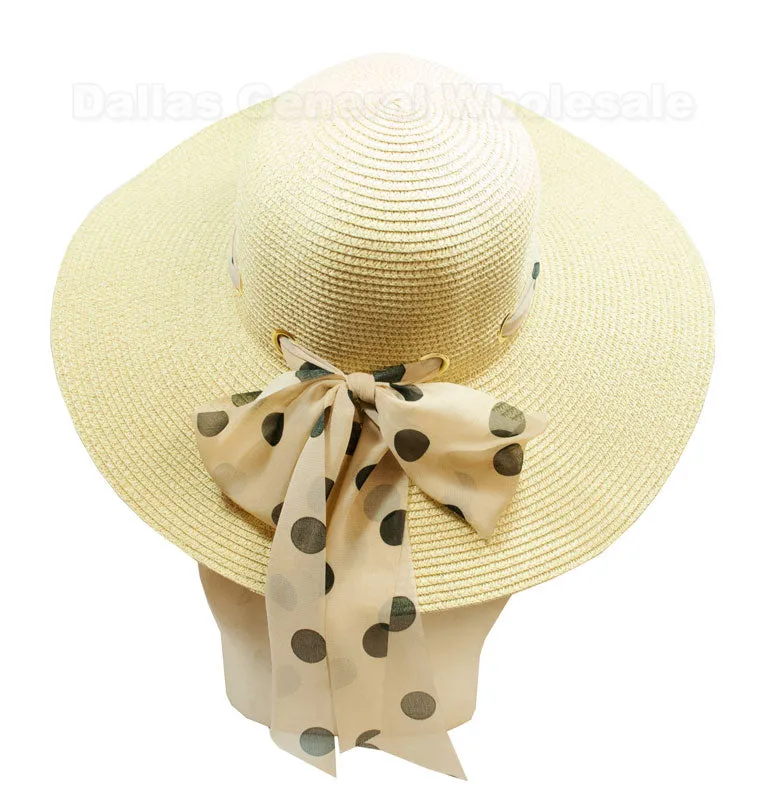 Ladies Beach Floppy Straw Hats Wholesale