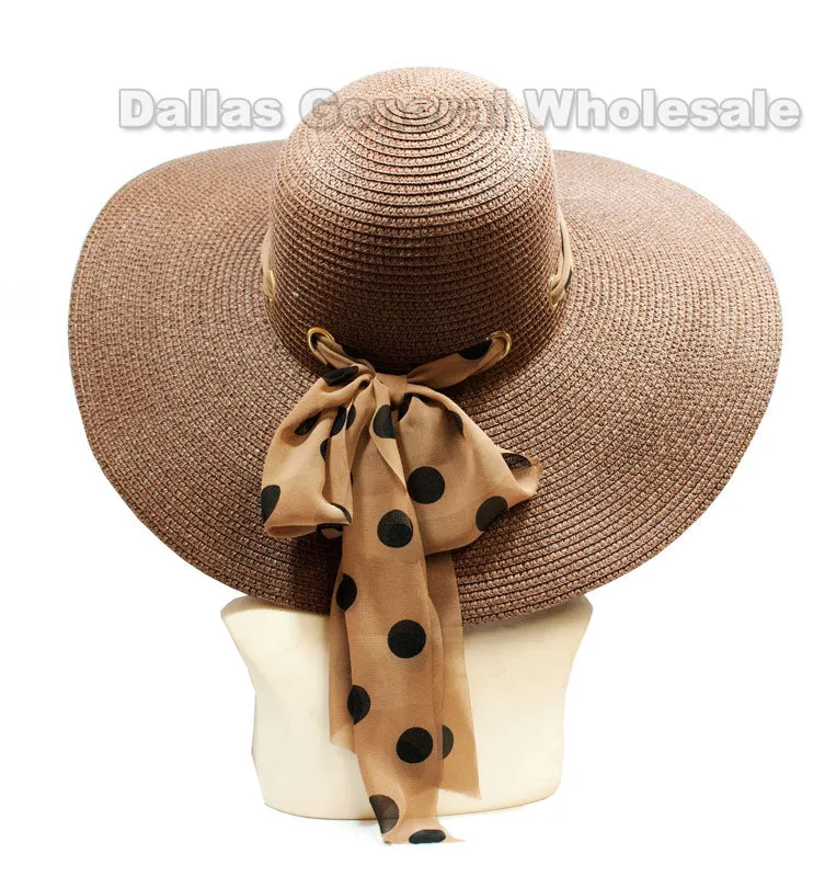 Ladies Beach Floppy Straw Hats Wholesale