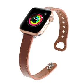 Leather strap double-studded wrist strap for iwatch W24KAW8142