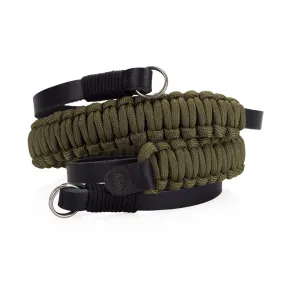 Leica Paracord Strap by Cooph, Black/Olive, 126cm, Key-Ring Style