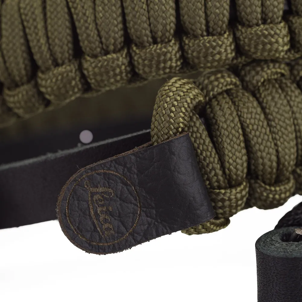 Leica Paracord Strap by Cooph, Black/Olive, 126cm, Key-Ring Style