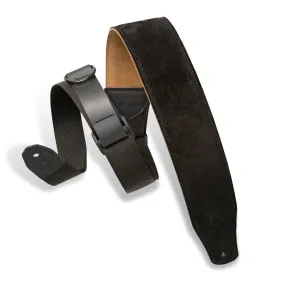 Levy's 2.5" Right Height™ Padded Suede Strap in Black