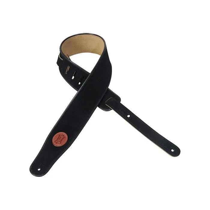 Levy's MSS3-BLK Hand-brushed Suede Guitar Strap