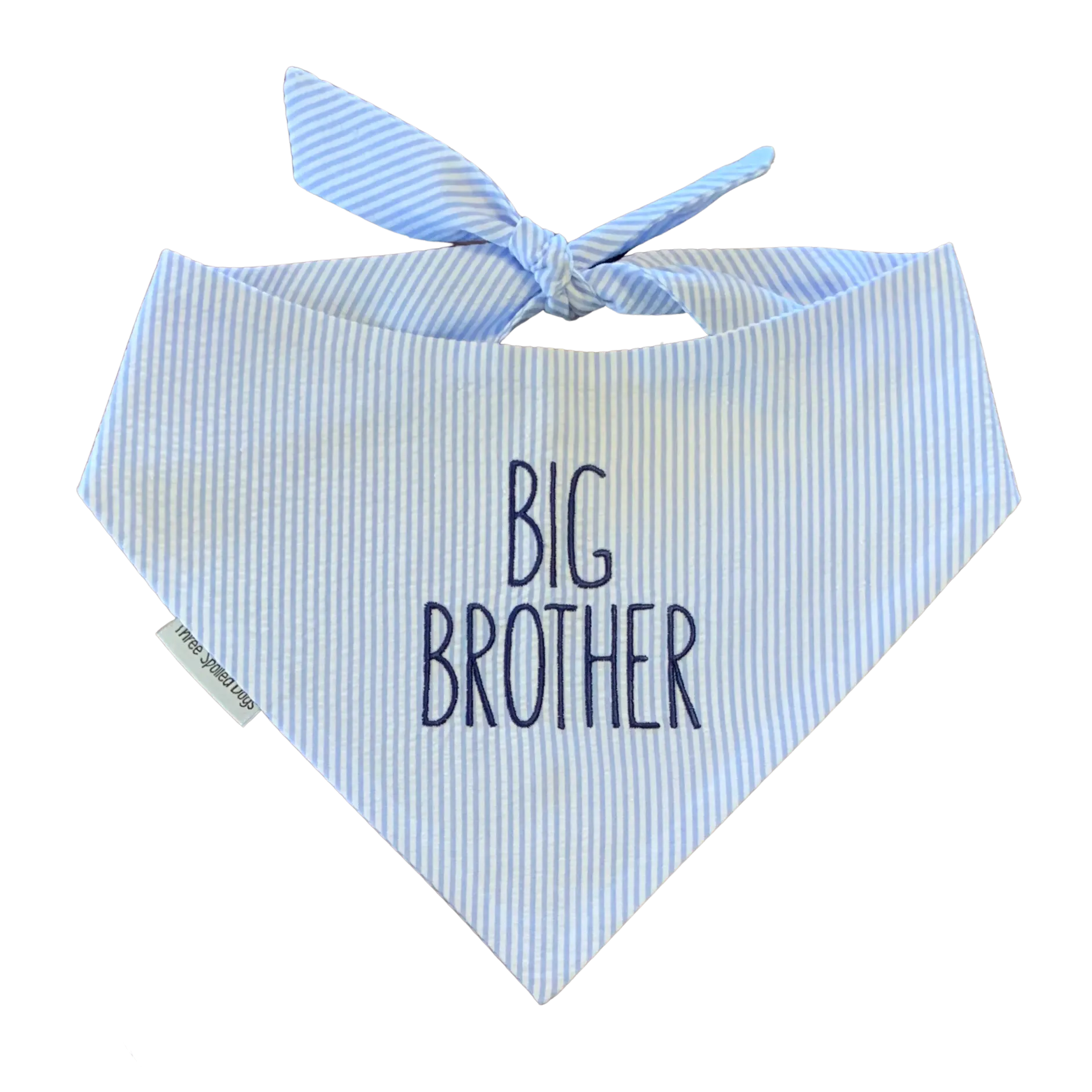 Little Sister Custom Dog Bandanas in Seersucker