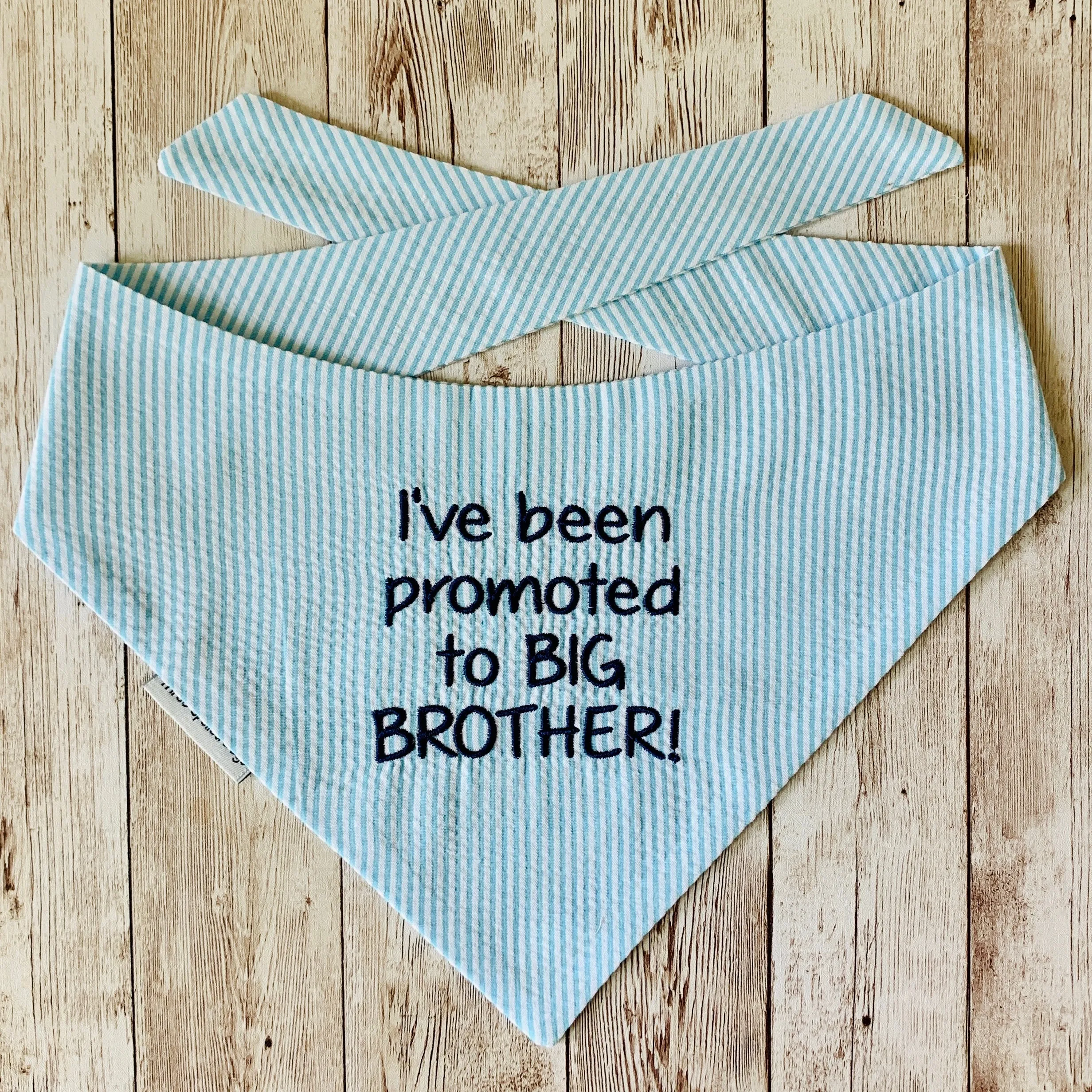 Little Sister Custom Dog Bandanas in Seersucker