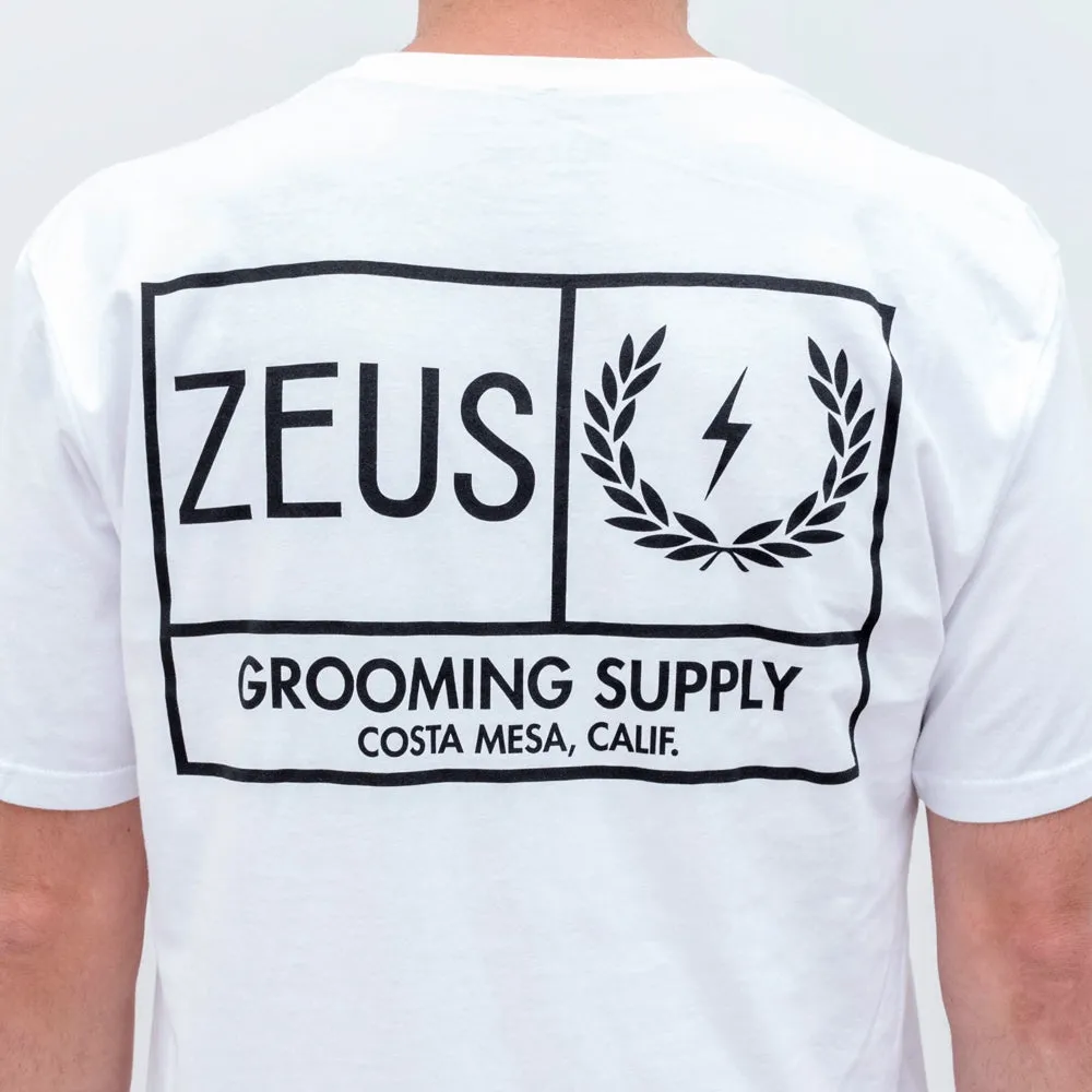 Logo Curved Hem Graphic Tee, White