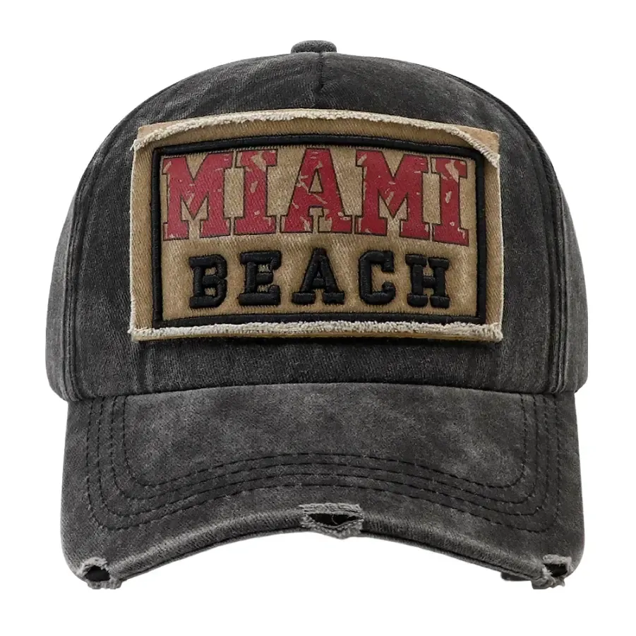 Miami Beach Washed Cotton Baseball Cap