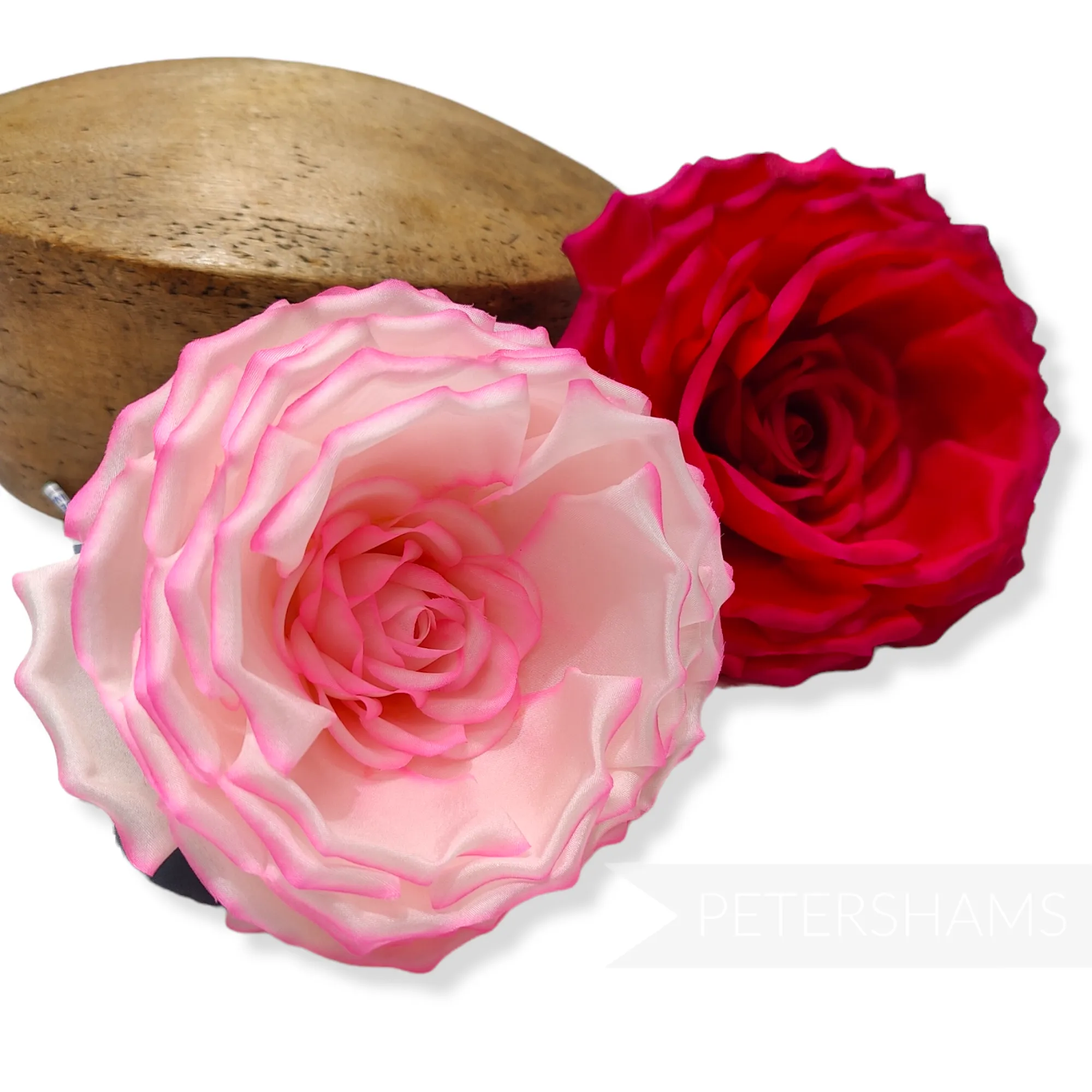 'Micaela' Super Lush 13cm Silk Rose Flower Hat Mount