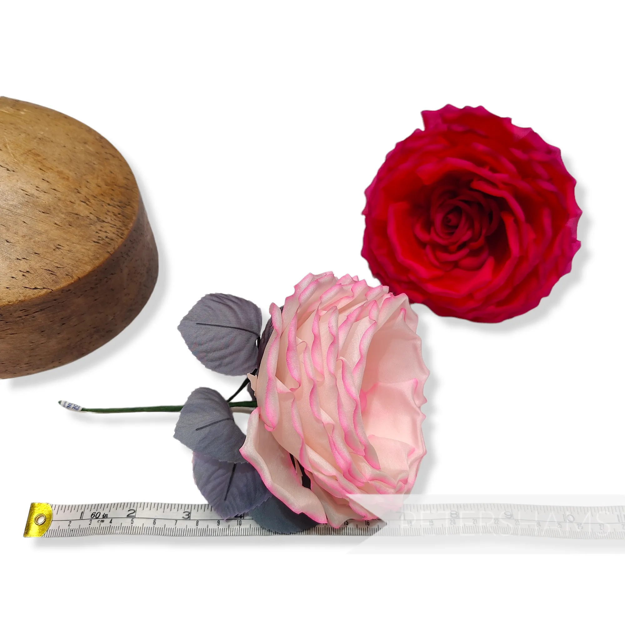 'Micaela' Super Lush 13cm Silk Rose Flower Hat Mount