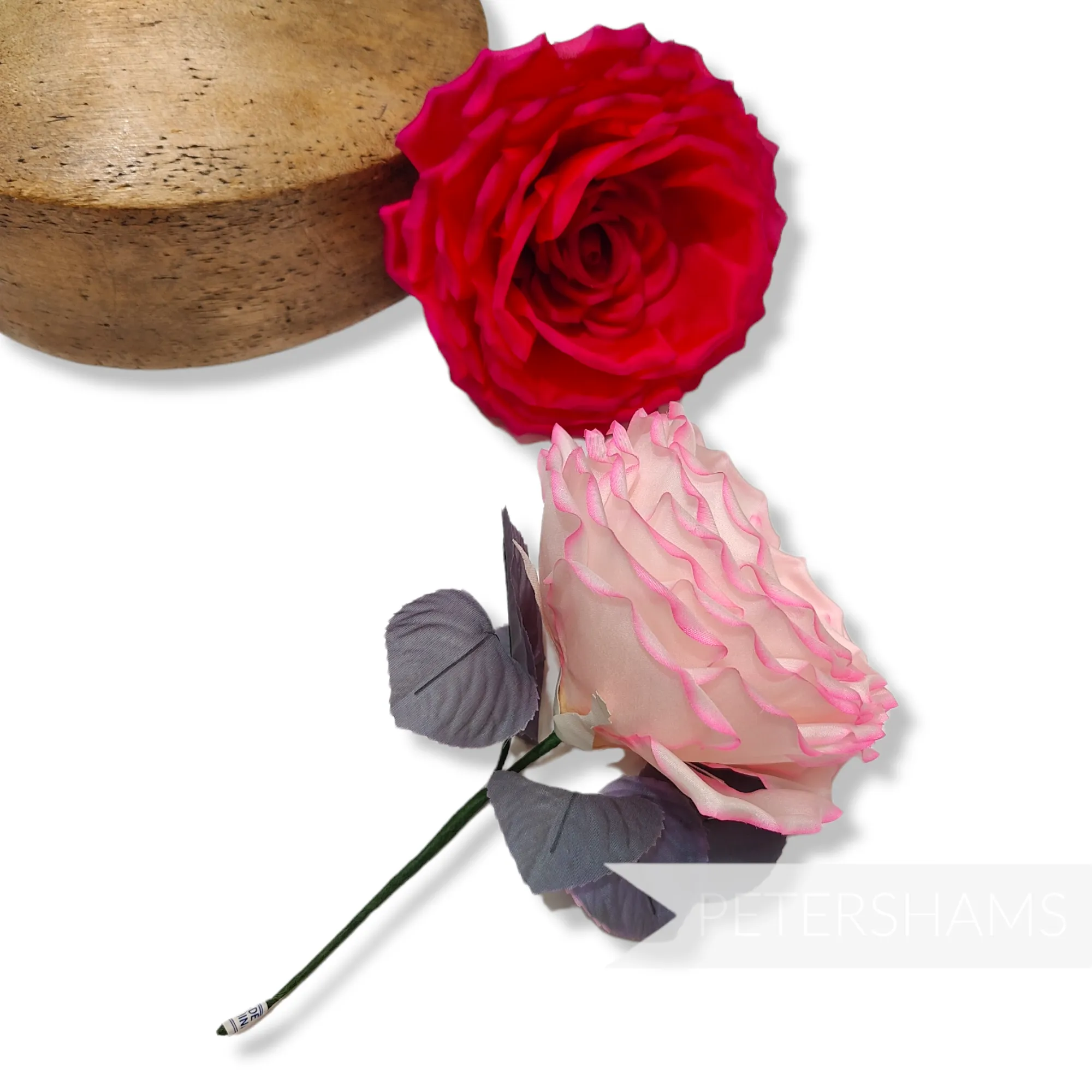 'Micaela' Super Lush 13cm Silk Rose Flower Hat Mount