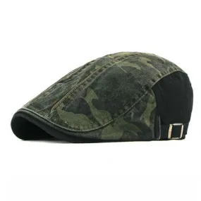 Military Camouflage Cotton Flat Cap