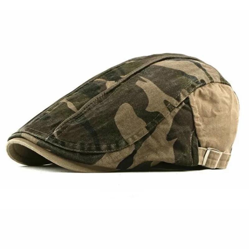 Military Camouflage Cotton Flat Cap