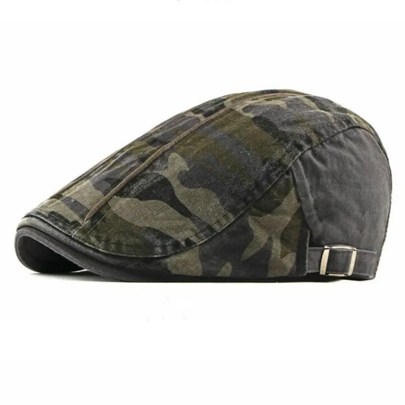 Military Camouflage Cotton Flat Cap