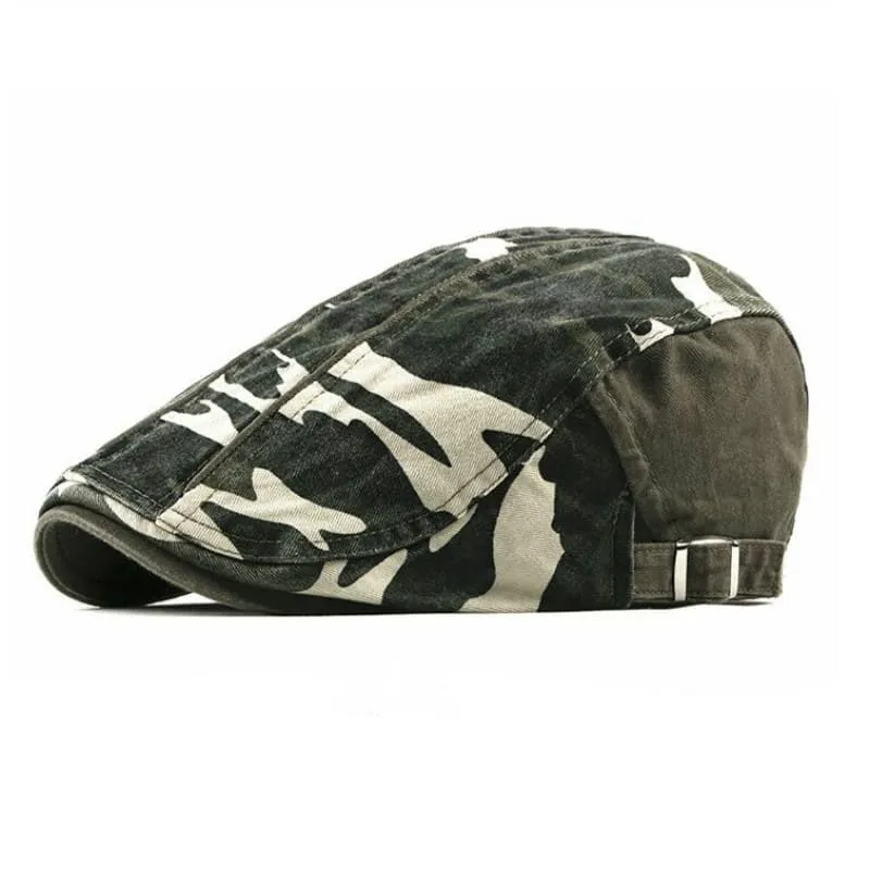 Military Camouflage Cotton Flat Cap
