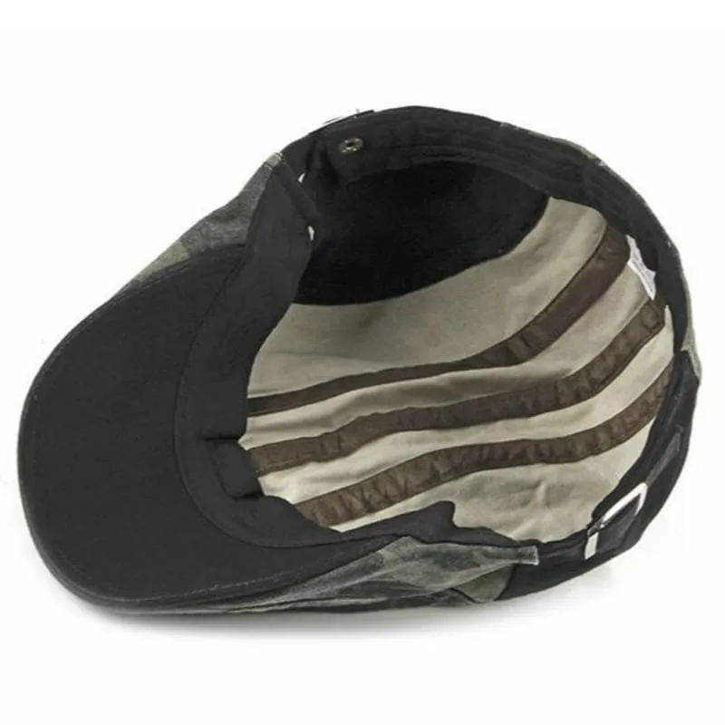 Military Camouflage Cotton Flat Cap