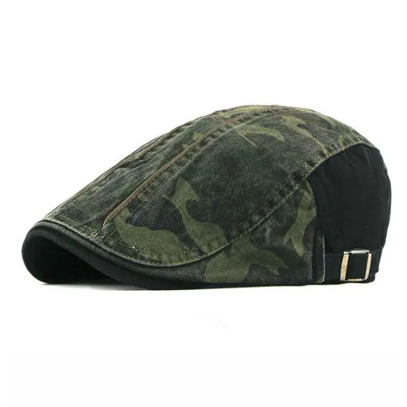 Military Camouflage Cotton Flat Cap