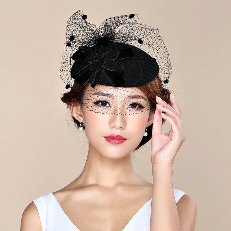 Nadia - Stunning Black Fascinator