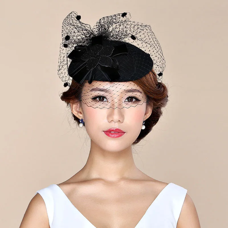 Nadia - Stunning Black Fascinator