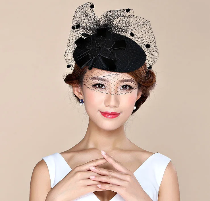 Nadia - Stunning Black Fascinator