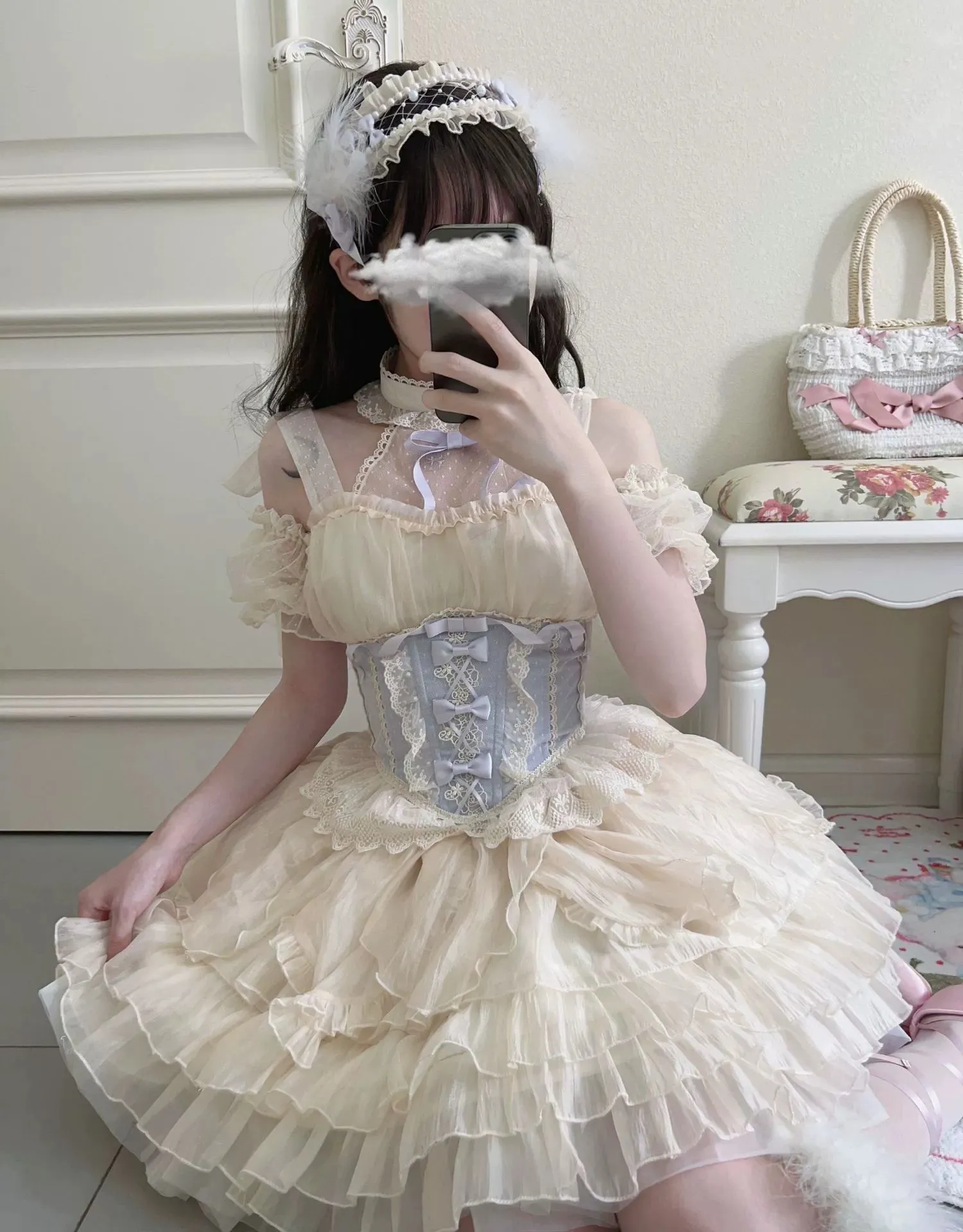 Original Design~Heart Flutter Love~Sweet Lolita Accessoriy Set and Inner Wear Multicolors