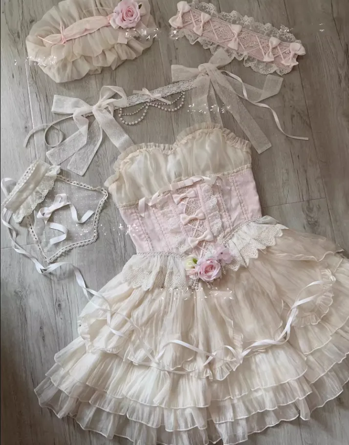 Original Design~Heart Flutter Love~Sweet Lolita Accessoriy Set and Inner Wear Multicolors
