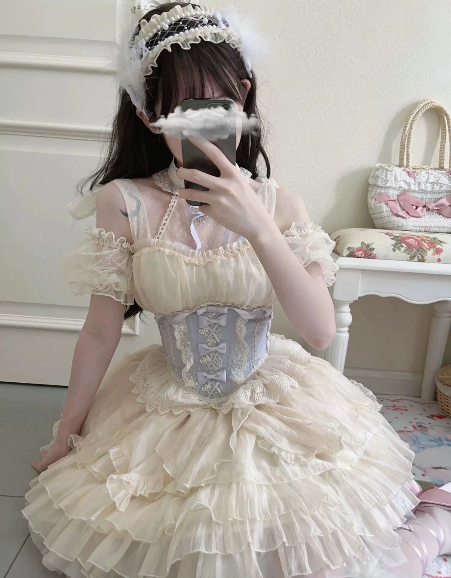 Original Design~Heart Flutter Love~Sweet Lolita Accessoriy Set and Inner Wear Multicolors