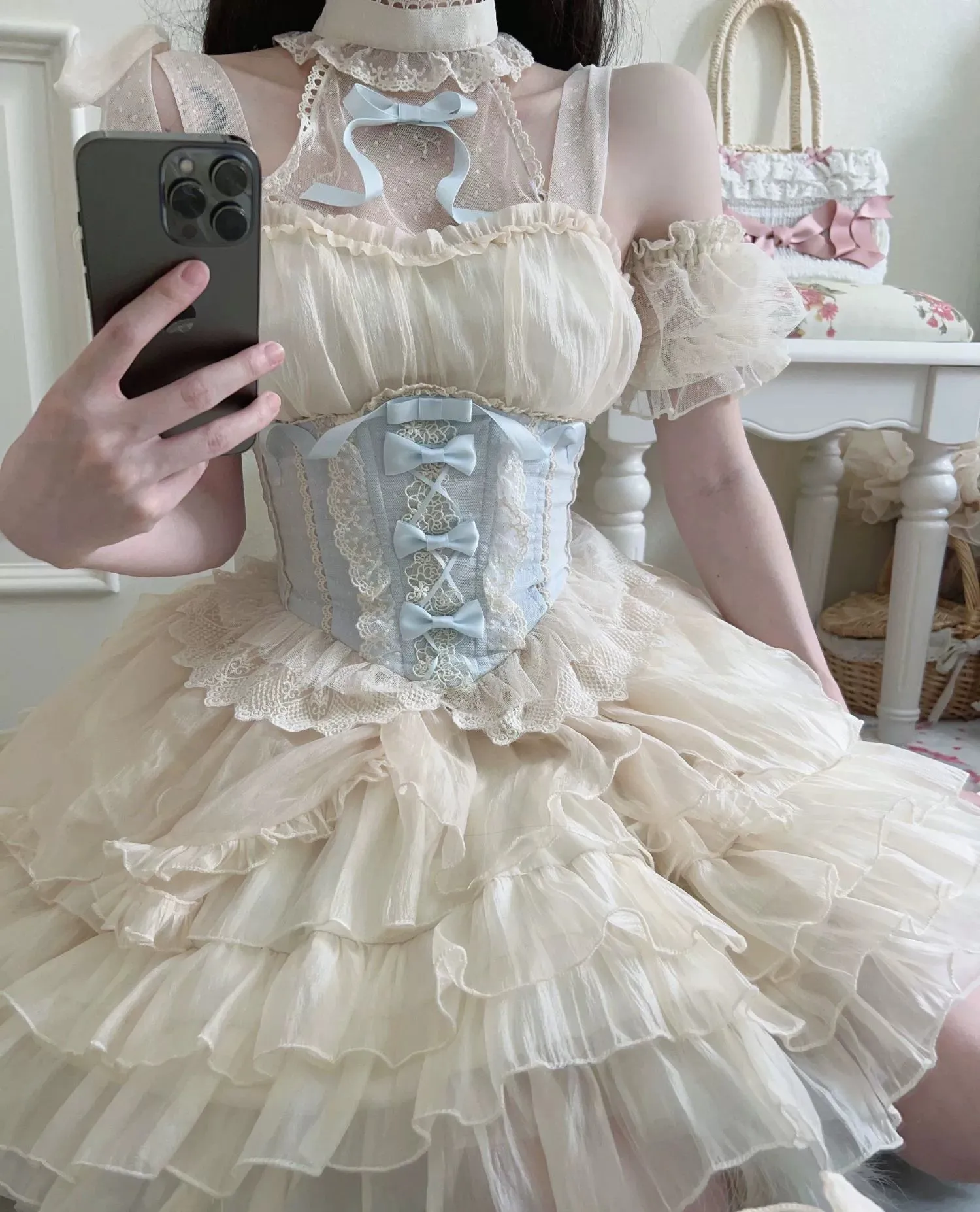 Original Design~Heart Flutter Love~Sweet Lolita Accessoriy Set and Inner Wear Multicolors