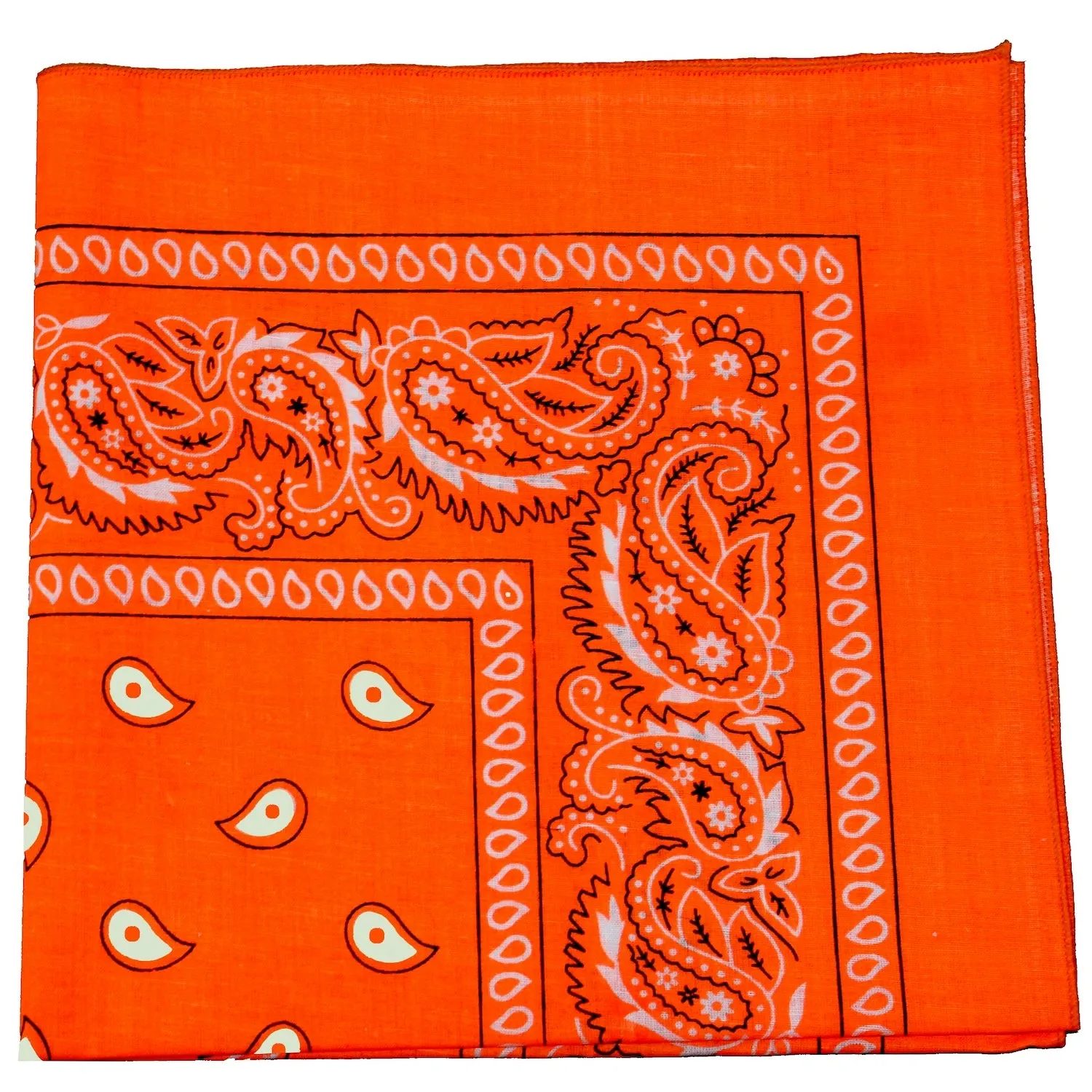 Pack of 6 XL Oversized Polyester Paisley Bandanas 27 Inches