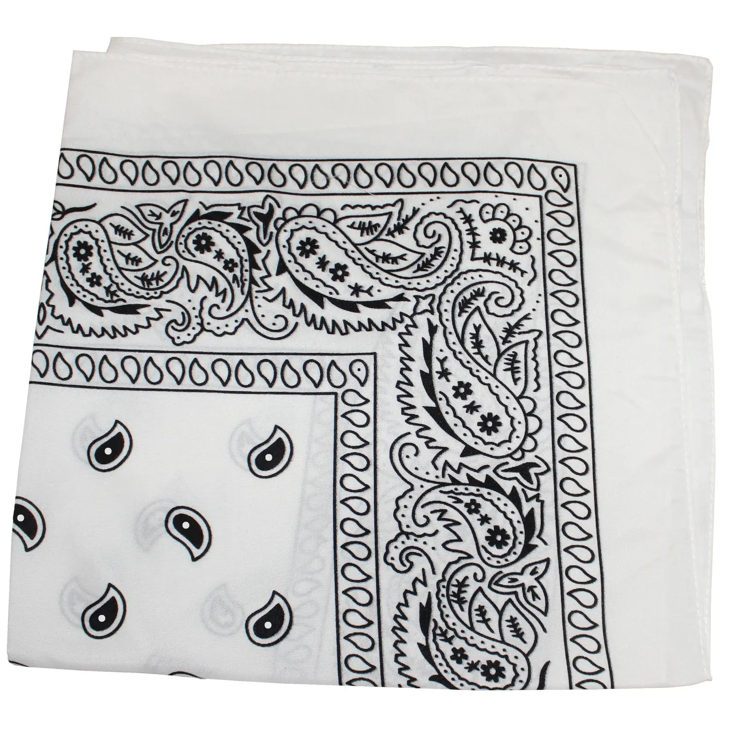 Pack of 6 XL Oversized Polyester Paisley Bandanas 27 Inches