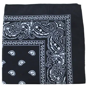 Pack of 6 XL Oversized Polyester Paisley Bandanas 27 Inches
