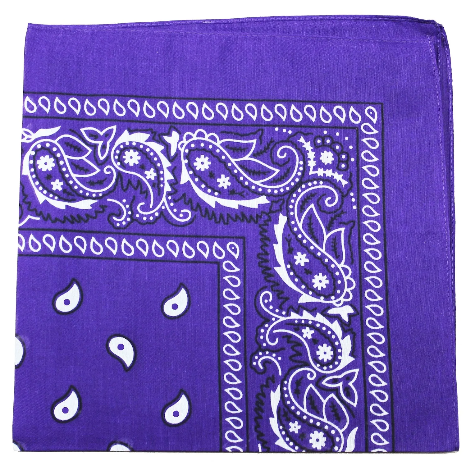 Pack of 6 XL Oversized Polyester Paisley Bandanas 27 Inches