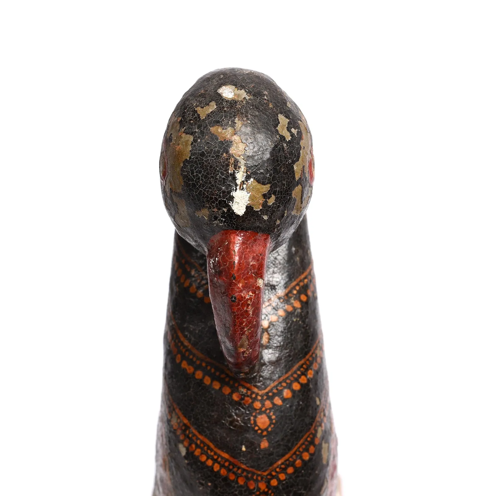 Painted Indian Stone Parrot Turban Hanger From Bikaner - 18th Century
